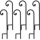 FEED GARDEN Shepherds Hook Bird Feeder Pole 6 Pack 35 Inch  - Black - Brand New
