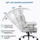 EFOMAO DESK OFFICE CHAIR 400LBS BIG AND TALL OFFICE CHAIR - WHITE - Like New