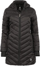 SPYDER GIRLS' BOUNDLESS LONG PUFFER COAT, BLACK, MEDIUM - Like New