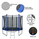 TIKTUN PRO TRAMPOLINE SAFETY ENCLOSURE 8FT HEAVY DUTY JUMPING MAT - BLACK/BLUE - Like New