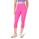 AMAZON ESSENTIALS WOMEN'S ACTIVE SCULPT CAPRI LEGGINGS - SIZE L - NEON PINK - Brand New