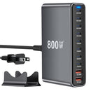 HONGYEE YMX-800W USB C CHARGER BLOCK 800W CHARGING STATION, 10 PORT FAST CHARGER - Like New
