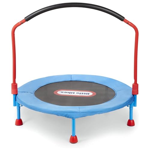 LITTLE TIKES EASY STORE 3' TRAMPOLINE FOR CHILDREN, 36.00x36.00x33.50 - RED/BLUE - Like New