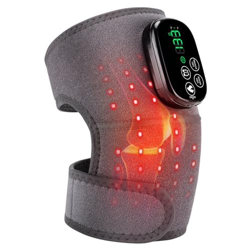 GENERIC CORDLESS HEATED KNEE BRACE WITH HEAT AND RED LIGHT - BLACK - Like New