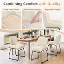 LUE BONA Breathable Dining Room Chairs Set of 2, Modern Upholstered Linen - Like New