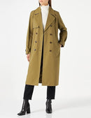 THE DROP NOA TRENCH COAT SIZE MEDIUM - SIZE: WOMEN S - MARTINI OLIVE - Brand New