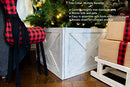 BARNWOODUSA Christmas Tree Collar Box Wooden White Wash X Farmhouse Skirt - Brand New