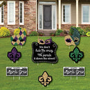 Mardi Gras - Yard Sign & Outdoor Lawn Decorations - Masquerade Party Yard Signs - Brand New