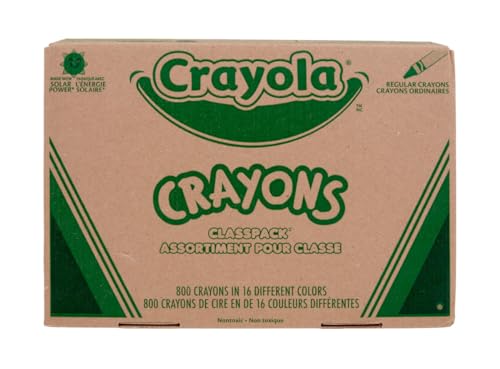 CRAYOLA BULK CRAYON CLASSPACK - 800CT (16 COLORS), 52-8016 - Brand New
