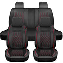 Sanwom Leather Car Seat Covers Full Set, 5 Pcs, SUV Sedan Pick-up Truck - Black - Brand New