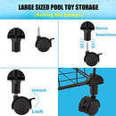 rakkitomato Pool Noodles Holder, DIY Mesh Rolling Storage Organizer Bin - Black - Brand New