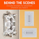 ECHOGEAR Wall Brush Plate for Hiding Up to 8 Low Voltage Cables - White - Like New