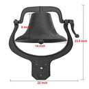 MYOYAY 14'' Large Heavy Cast Iron Dinner Bell Manually Shaking Hanging Bell - Brand New
