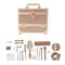 CONAIR 100-PIECE COSMETIC EXPANDABLE SHELVES PROFESSIONAL MAKEUP TRAIN BRONZE - Brand New
