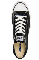 CONVERSE MEN'S CHUCK TAYLOR LOW TOP SNEAKERS FINISH LINE - 7.5 - BLACK/WHITE - Like New