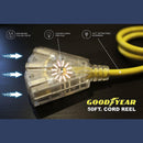 Goodyear Mountable Retractable Extension Cord Reel - 16AWG x 50' Ft, 3 Grounded