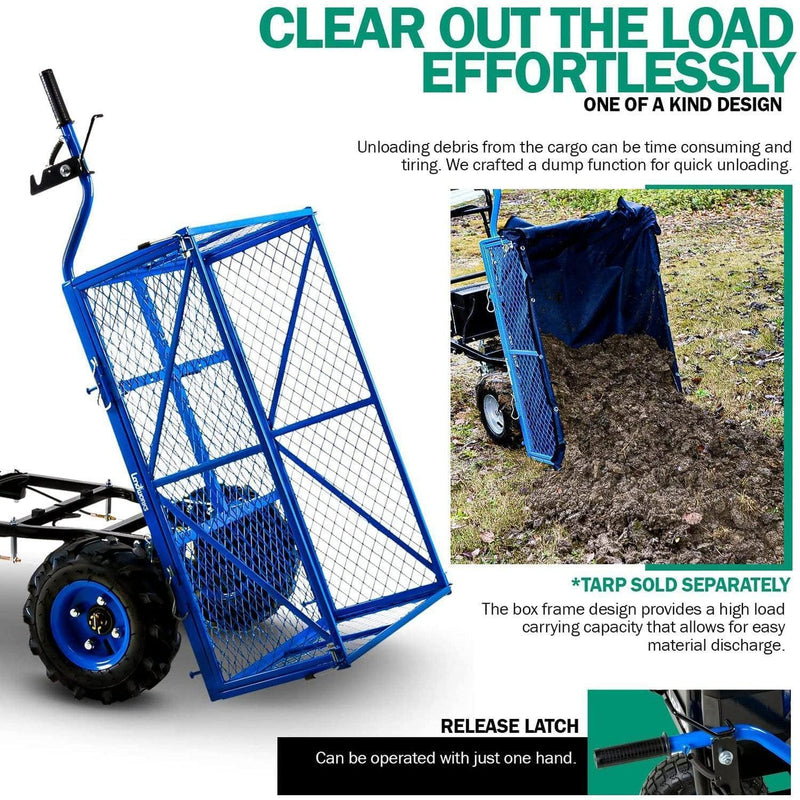 Landworks 48V 2Ah Self-Propelled Electric Utility Wagon - Effortlessly Haul up