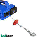 Landworks Electric Portable Towing Winch - 48V 2Ah Battery System, 1/2 Ton Max