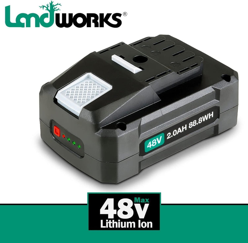 Landworks Rechargeable Lithium-Ion 48V 2Ah Battery - For Utility Wagon,