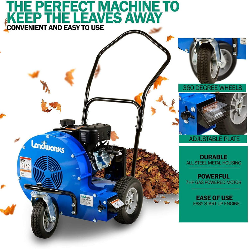 Landworks Walk-Behind Leaf Blower - 7HP 212CC Gas Engine 1500 CFM