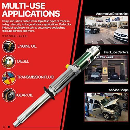 Lubeworks Oil Transfer Drum Pump Double Action 5:1 Fast Flow Rate 6.6GPM / 25LPM