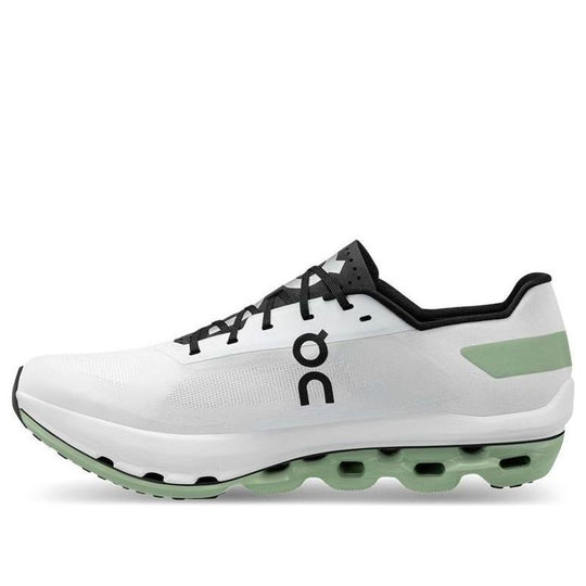 57.98995 ON CLOUDBOOM ECHO MEN'S SNEAKERS, SIZE 13, WHITE/BLACK/GREEN Like New