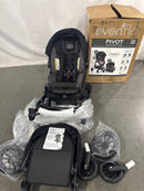 EVENFLO PIVOT MODULAR TRAVEL SYSTEM WITH LITEMAX INFANT CAR SEAT (Casual Gray) - Like New