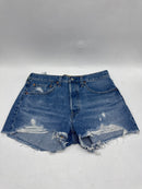 501 LEVI'S SHORTS HIGH RISE FITTED THROUGH THE HIP - SIZE: 30 - ATHENS BLUE - Brand New