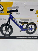 STRIDER 12” SPORT BIKE, NO PEDAL BALANCE BICYCLE FOR KIDS 1 TO 4 YEARS - BLUE - Like New