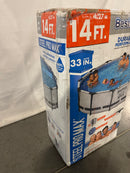 BESTWAY STEEL PRO MAX 14' X 33" ROUND ABOVE GROUND POOL SET 56597E - GRAY - Like New