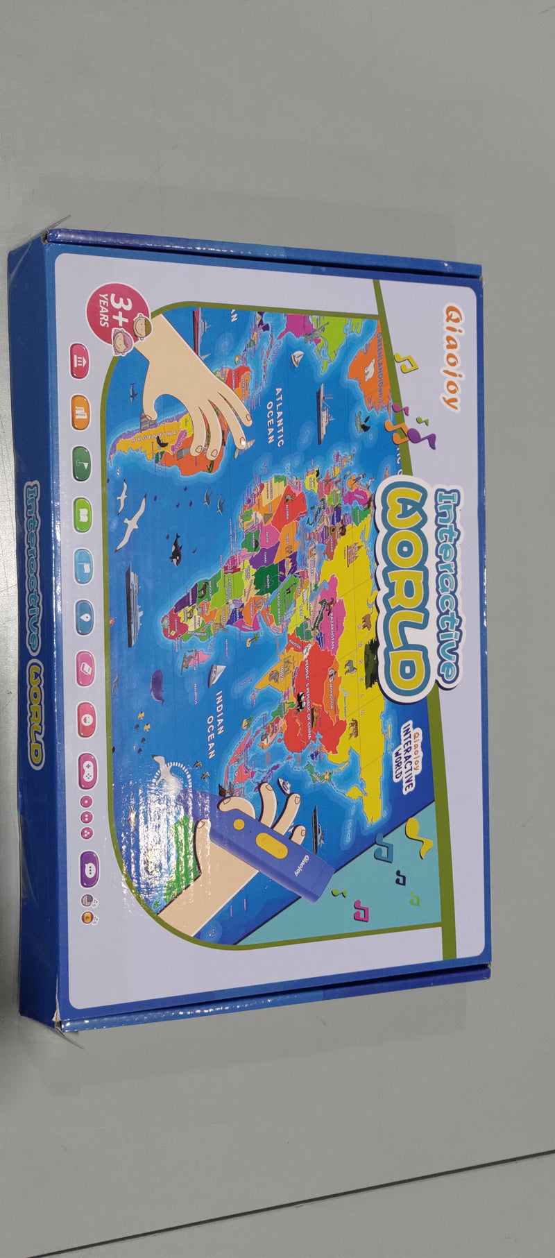 QIAOJOY BILINGUAL INTERACTIVE KIDS TALKING WORLD MAP POSTER FOR KIDS LEARNING - Like New