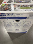 CHICCO ONEFIT CLEARTEX ALL-IN-ONE CAR SEAT, REAR-FACING SEAT, SLATE/GREY - Brand New