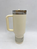 STANLEY QUENCHER H2.0 TUMBLER WITH HANDLE AND STRAW 40 OZ - CREAM 2.0 - Like New