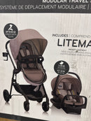 Evenflo Pivot Modular Travel System LiteMax Infant Car Seat TS100412477 - Tan - Like New