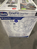 CHICCO ONEFIT CLEARTEX ALL-IN-ONE CAR SEAT, REAR-FACING SEAT, SLATE/GREY - Brand New