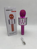 GENERIC WS-858 KARAOKE WIRELESS BLUETOOTH MICROPHONE FOR KIDS 5 IN 1, PINK - Like New