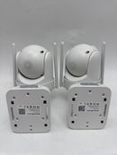 SEHMUA 2K Solar Security Cameras Wireless 2 Pack 360° View Pan RBX-S73 - White - Like New