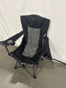 ARROWHEAD OUTDOOR PORTABLE FOLDING CAMPING CHAIR HEAVY-DUTY - BLACK - Like New
