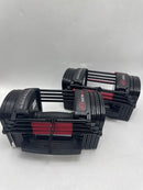 POWERBLOCK EXP ADJUSTABLE DUMBBELLS, STAGE 1, 5-50 LB, 503-00186-02 - BLACK/RED - Like New