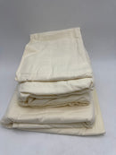 MELLANNI FLANNEL COTTON SHEET 4 PIECE SET, HEAVYWEIGHT 180GSM, TWIN - IVORY - Like New