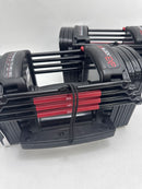 POWERBLOCK EXP ADJUSTABLE DUMBBELLS, STAGE 1, 5-50 LB, 503-00186-02 - BLACK/RED - Like New