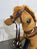 POWER PONY RIDING TOY - CHAMP ZUME V2: STEEL RIDE-ON ANIMAL, AGES 4+ - BROWN - Like New