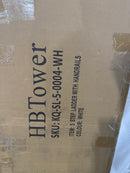 HBTOWER 5 STEP LADDER, FOLDING STEP STOOL, KQ-SL-5-0004-WH - WHITE - Like New