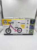 STRIDER 12” SPORT BIKE NO PEDAL BALANCE BICYCLE 1 TO 4 YEARS SAFETY PAD - PINK - Brand New