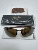 Maui Jim Lighthouse Rectangular Sunglasses Rootbeer/HCL Bronze 65MM - Like New