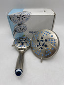 AquaCare AS-SEEN-ON-TV High Pressure 50-mode 3-way Shower Head - SATIN NICKLE - Like New