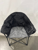 ARROWHEAD OUTDOOR OVERSIZED HEAVY-DUTY CLUB FOLDING CAMPING CHAIR Charcoal Black - Like New