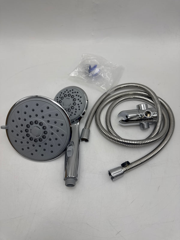 HotelSpa 6''/4'' Ultra-Luxury 3 way Rainfall Shower-Head/Handheld Shower Gray - Like New