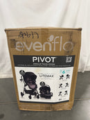 EVENFLO PIVOT MODULAR TRAVEL SYSTEM WITH LITEMAX INFANT CAR SEAT (Casual Gray) - Like New
