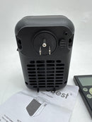 GIVEBEST 800W WALL OUTLET SPACE HEATER WITH REMOTE - SILVER/BLACK - Like New